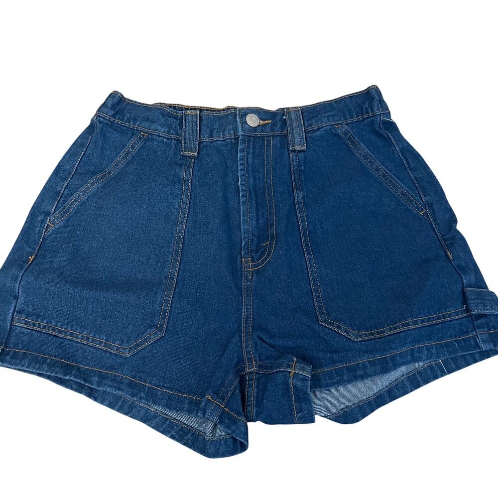 Wild Fable Women's Dark Wash Cargo Utility Midi Denim Shorts - Size 4 - NWT